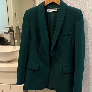 NEW Zara Emerald Green Tailored Blazer